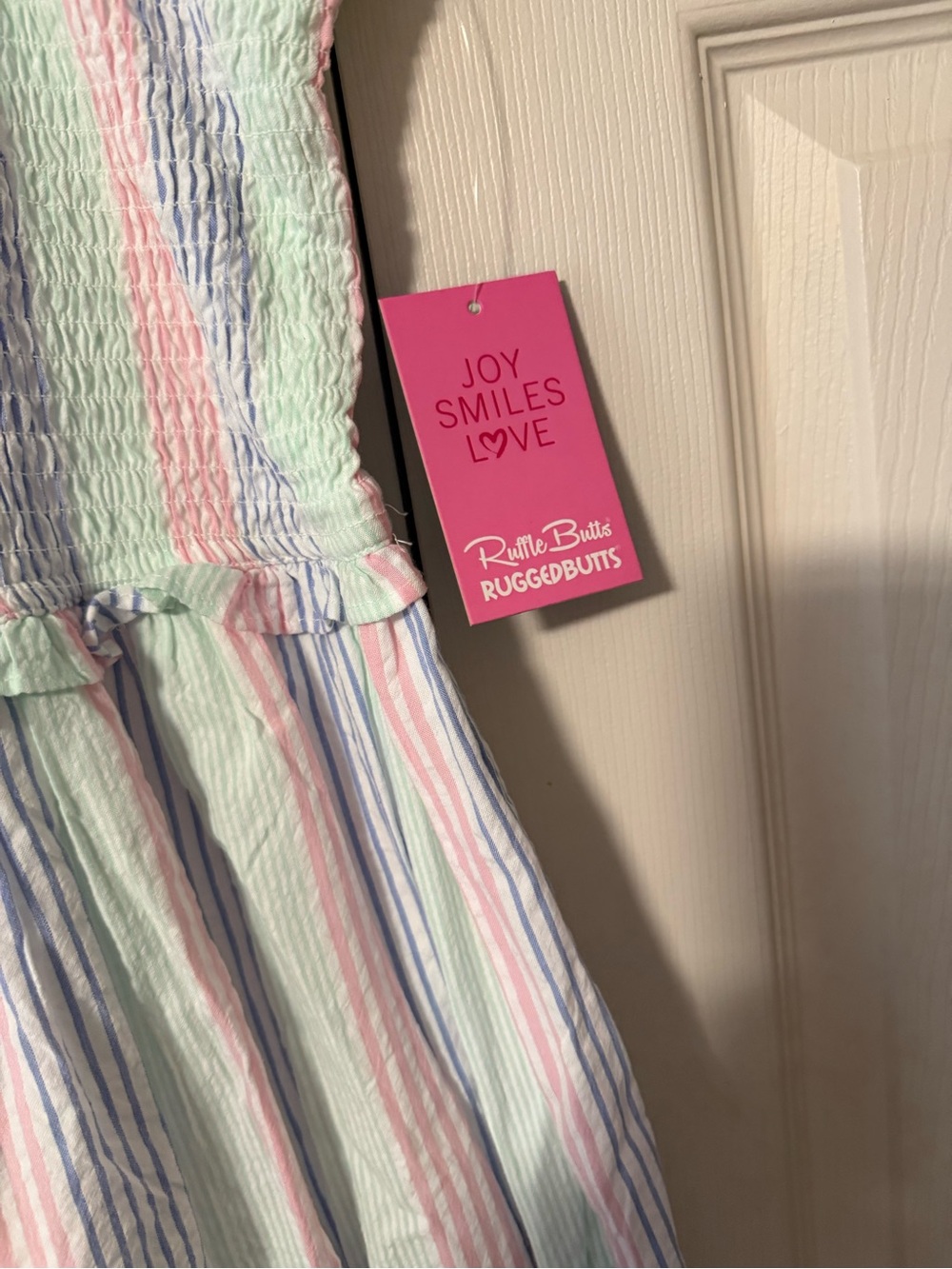 Women’s Pastel Striped Sundress - Pink, Blue & Mint - Picture 3 of 5